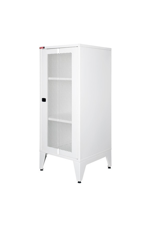 - Ziglat 1110 - Metal Dolap - Perfore Metal Kapılı - Mat Beyaz.