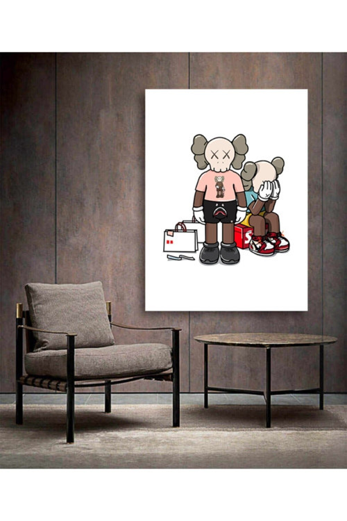 Kaws Double Seet Kanvas Tablo