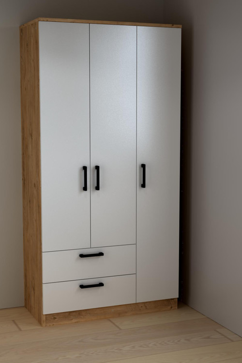 Gardırop Genç Çucuk Odası Çekmeceli Dolabı MDF - GD-90-3K-2C