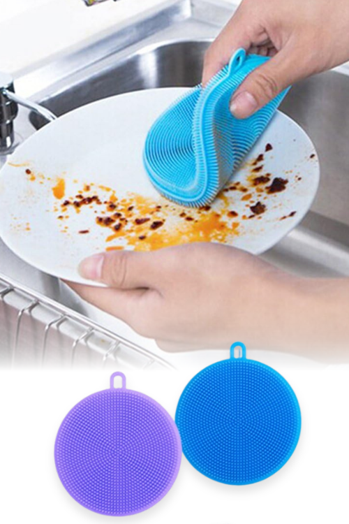 2'li Set Dayanıklı Esnek Yapısıyla Tükenmeyen Sünger Alternatifi Pratik Temizlik Bulaşık Yıkama Pedi