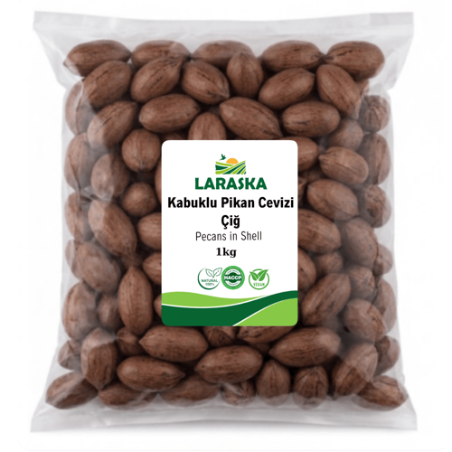 Kabuklu Pikan Cevizi Çiğ 1kg Katkı Maddesiz Yerli Jumbo - Pecans in Shell Aile Boyu Avantajlı Paket