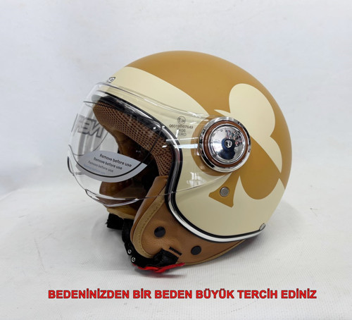 Tk-06 Şefaf Vizörlü Yarım Açık Kask Mat K2