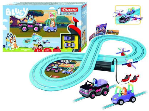 FIRST Bluey & Bingo Yarış Seti 2.4 m Pistli Araba Yarışı Oyuncak Seti