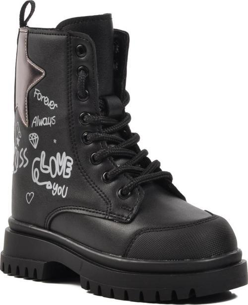 1566-P Siyah İçi Polarlı Kız Çocuk Bot