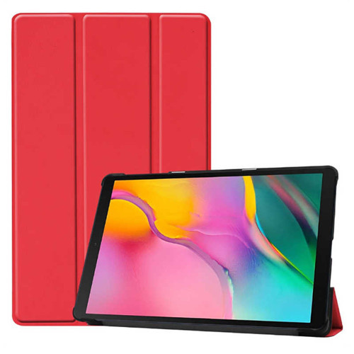 Galaxy Tab A 8.0 (2019) T290 Uyumlu MKST Smart Cover Standlı 1-1 Kılıf-Kırmızı