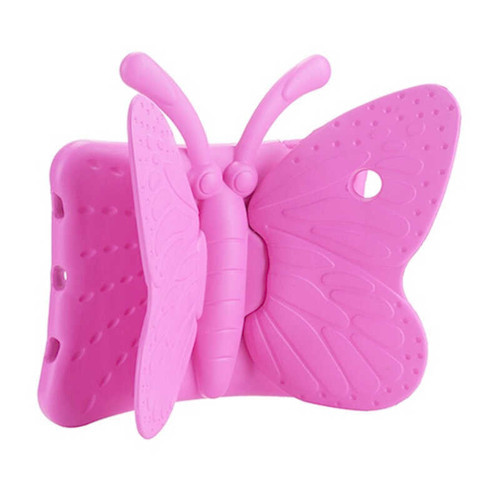 iPad 10.2 2021 (9.Nesil) Uyumlu MKST Butterfly Standlı Tablet Kılıf-Pembe