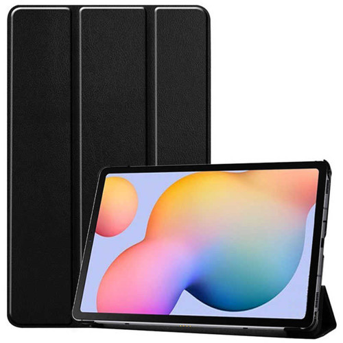 Galaxy Tab S7 FE LTE (T737-T736-T733-T730) Uyumlu MKST Smart Cover Standlı 1-1 Kılıf-Siyah