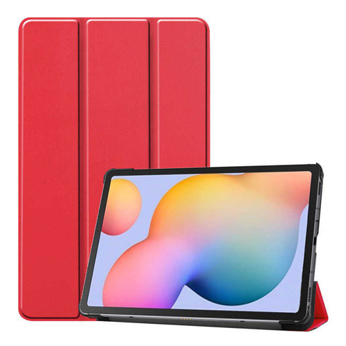 Galaxy Tab S7 Plus T970 Uyumlu MKST Smart Cover Standlı 1-1 Kılıf-Kırmızı