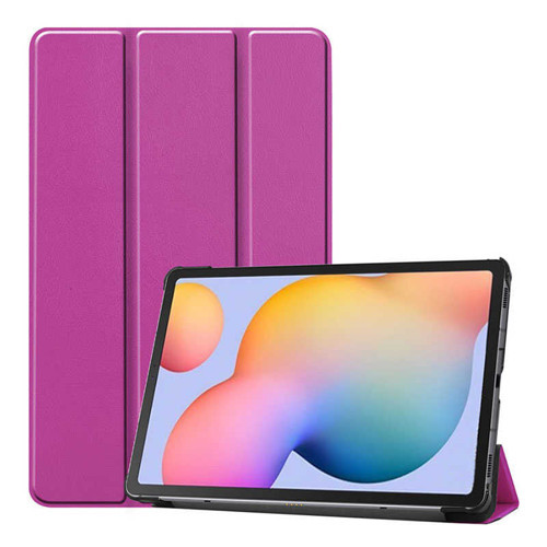 Galaxy Tab S7 Plus T970 Uyumlu MKST Smart Cover Standlı 1-1 Kılıf-Mor