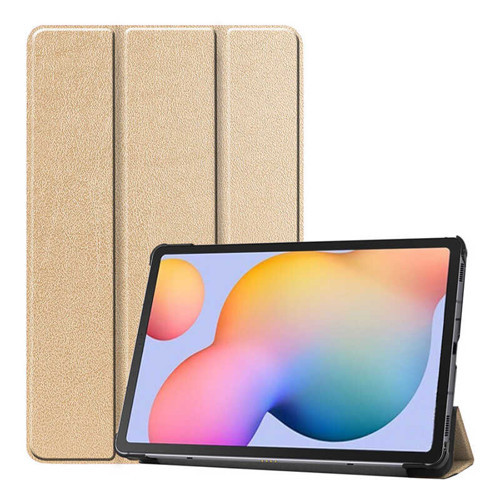 Galaxy Tab S7 Plus T970 Uyumlu MKST Smart Cover Standlı 1-1 Kılıf-Gold