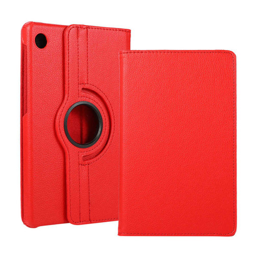 Lenovo Tab M10 Plus TBTB-128F 3. Jenerasyon Uyumlu MKST Dönebilen Standlı Kılıf-Kırmızı