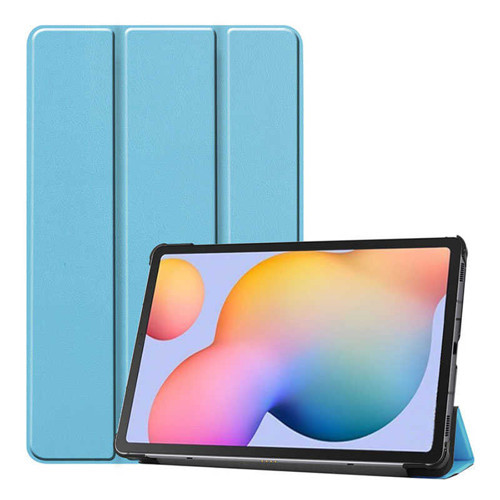 Galaxy Tab S7 FE LTE (T737-T736-T733-T730) Uyumlu MKST Smart Cover Standlı 1-1 Kılıf-Mavi