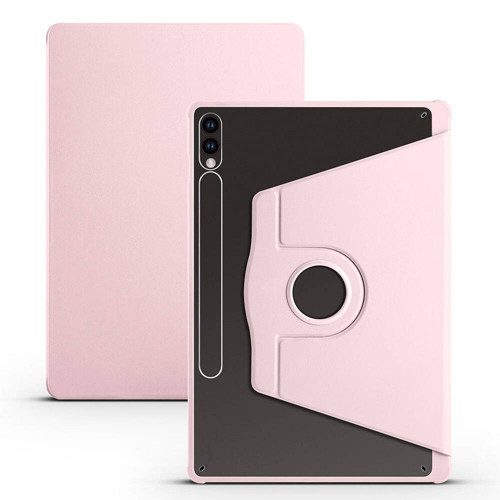 Galaxy Tab S9 Plus Kılıf Uyumlu MKST Termik Kalem Bölmeli Dönebilen Standlı Kılıf-Pembe