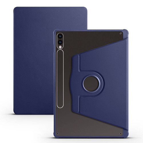 Galaxy Tab S9 Plus Kılıf Uyumlu MKST Termik Kalem Bölmeli Dönebilen Standlı Kılıf-Lacivert