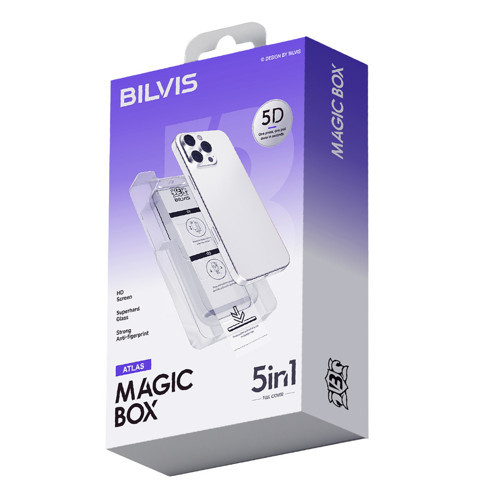 Apple İphone 11 Bilvis 5İn1 3D Magic Cam Ekran Koruyucu - Siyah