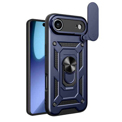 Apple İphone 17 Air Pars Lens Yüzüklü Silikon - Lacivert