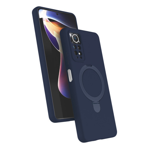 Xiaomi Redmi Note 12 Pro 4G Regal Magsafe Standlı Kapak - Lacivert
