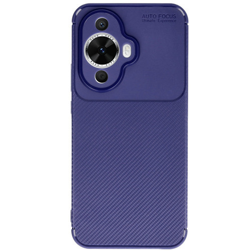 Huawei Nova 12S Kılıf Auto Focus Karbon Kapak - Lacivert