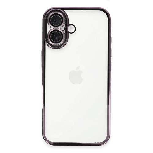 iPhone 16 Plus Kılıf Razer Lensli Silikon - Mor