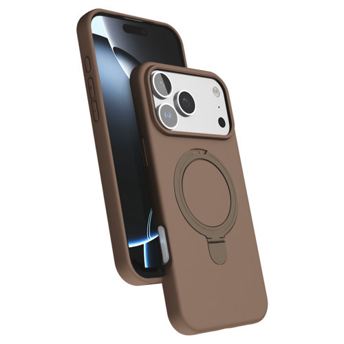 Apple İphone 17 Pro Max Regal Magsafe Standlı Kapak - Çöl Titanyum
