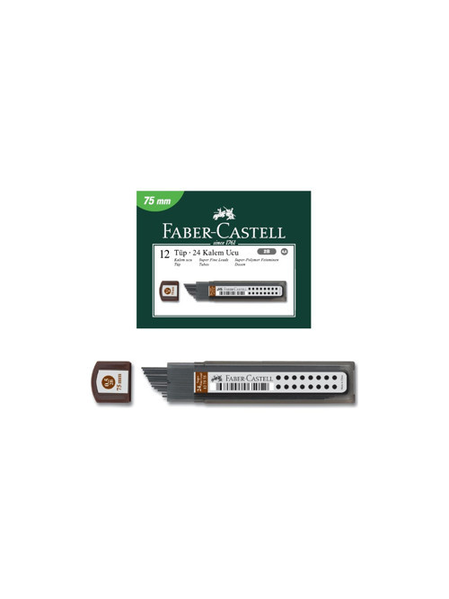 Faber-Castell Süper Fine Kalem Ucu Min 0.5 Mm 2B 127575 (12 Tüp)