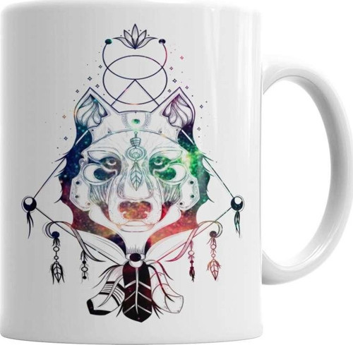 Triangle Psychedelic Kupa Bardak Porselen