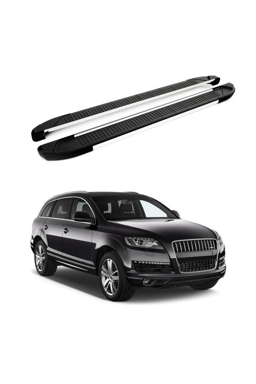 Audi Uyumlu Q7 (4L) 2006-2015 Yan Basamak Another Gri