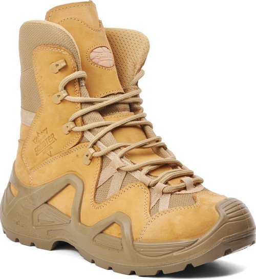 P1490 Bej Nubuk Hakiki Deri Su Geçirmez Erkek Askeri Bot