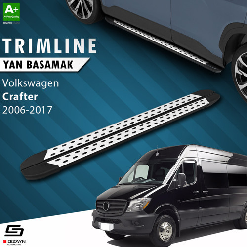 VW Crafter Van Uzun Şase TrimLine Gri Yan Basamak 335 Cm 2006-2017