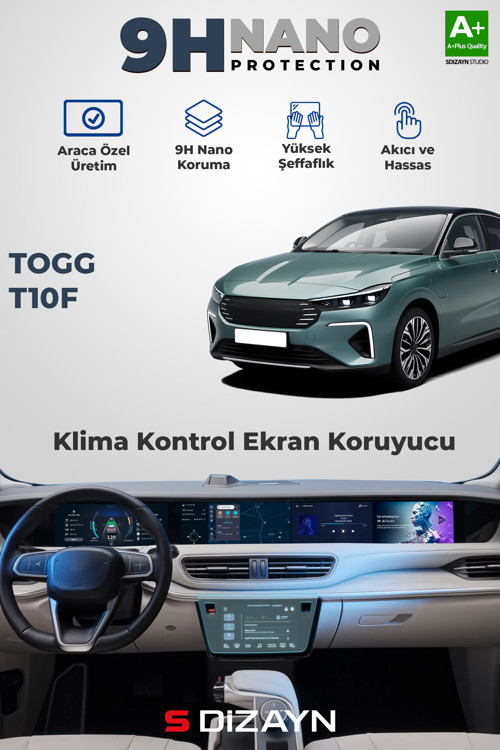 Togg T10F 9H Nano İç Merkezi Kontrol Ekran Koruyucu (PARLAK) 2025 Üzeri A+ Kalite