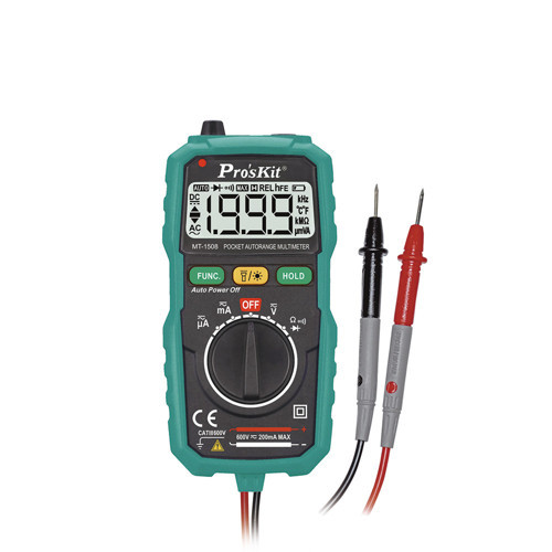 Ten,Proskit MT-1508 Dijital Multimetre Profesyonel Elektronik Ölçüm Cihazı ,Cep Tipi Otomatik Multimetre