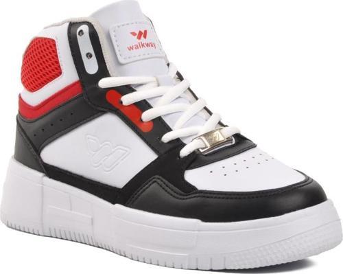 Berry Hi Beyaz-Siyah-Kırmızı Bağcıklı Unisex Hi Sneaker