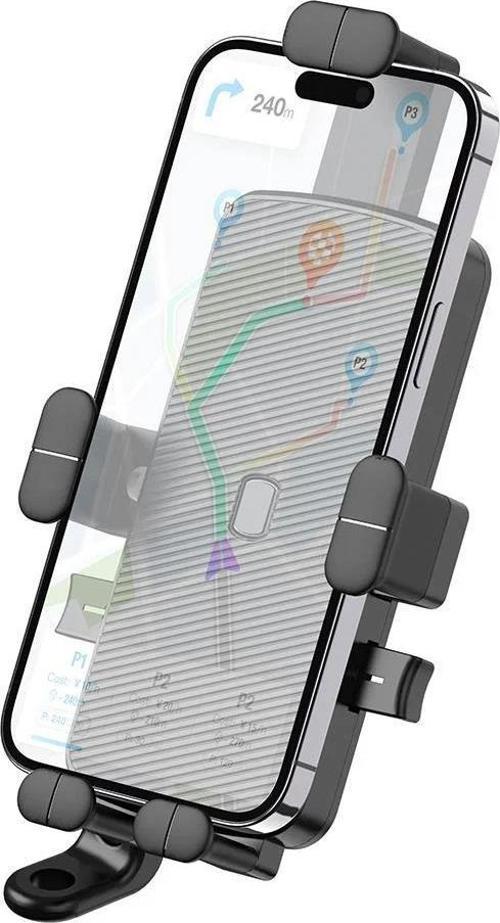 Dayanıklı Motosiklet ve Bisiklet Telefon Tutucu Siyah