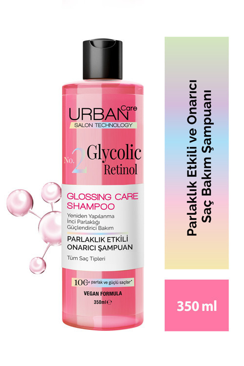 Glycolic Retinol Parlaklık Etkili Onarıcı Saç Bakım Şampuanı-350ml-Gloss
