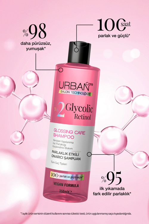 Glycolic Retinol Parlaklık Etkili Saç Bakım Seti (Şampuan-Süt-Serum)-Gloss