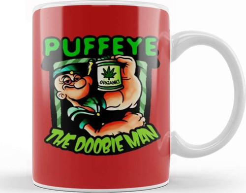 Marijuana Puffeye Kupa Bardak Porselen