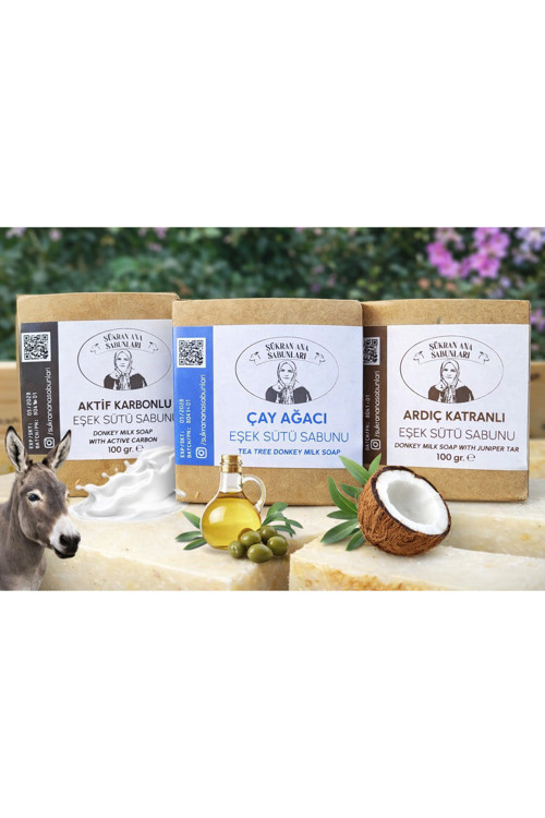 Eşek Sütlü Arındırıcı Cilt Serisi 3 lü Set