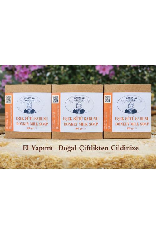 Zeytin Yağlı Eşek Sütü Sabunu 100 gr 3 Adet