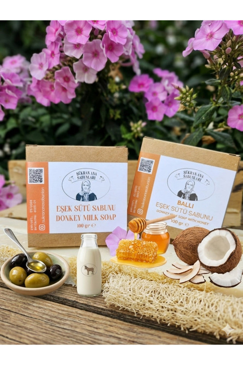 Sade Ve Ballı Eşek Sütlü Sabun 2 li Paket