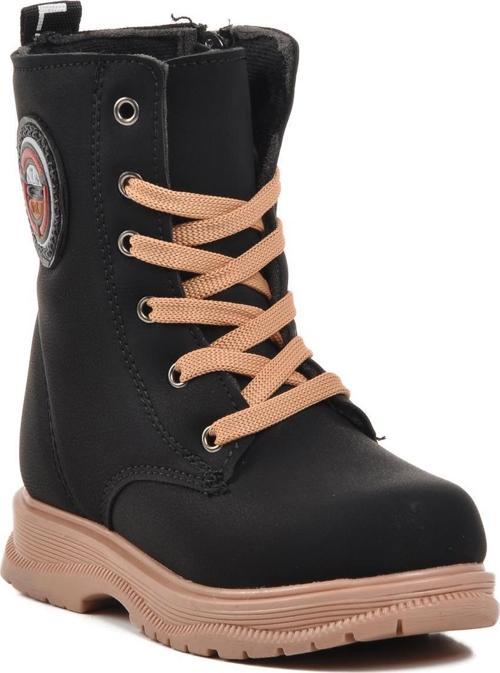 Peris-P Siyah-Somon İçi Kürklü Kız Çocuk Bot