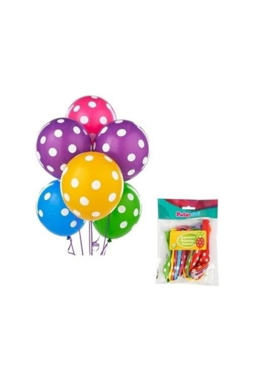 Çepeçevre Puantiyeli Baskılı Balon 14' Lü