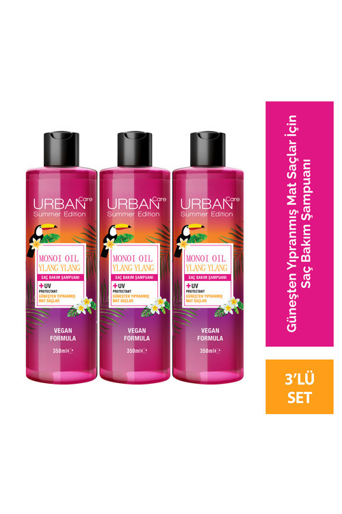 Monoi Oil & Ylang Ylang Saç Bakım Şampuanı 350 ML x3