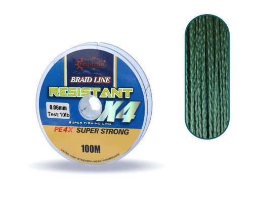 Resistant PE 4 Kat İp Misina 100mt Yeşil 0.40 MM