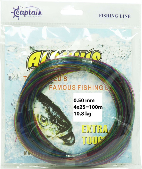 Alpinus Poşet Misina 4x25 Bağlantılı 100mt Ebruli 0.90 M