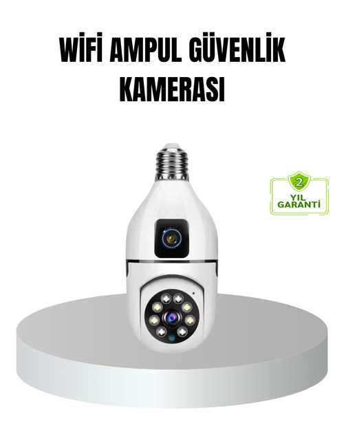 popüler WiFi Ampul Güvenlik Kamerası 1080P Full HD Gece Görüşlü ve Hareket Algılamalı 2026