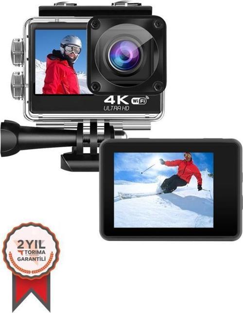 Ac-04 4k Ultra Hd Wifi Su Geçirmez Aksiyon Kamerası Siyah
