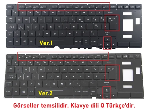 Asus GX501VI Klavye Büyük Enter Işıklı V1