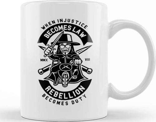 V For Vendetta Crest Kupa Bardak Porselen