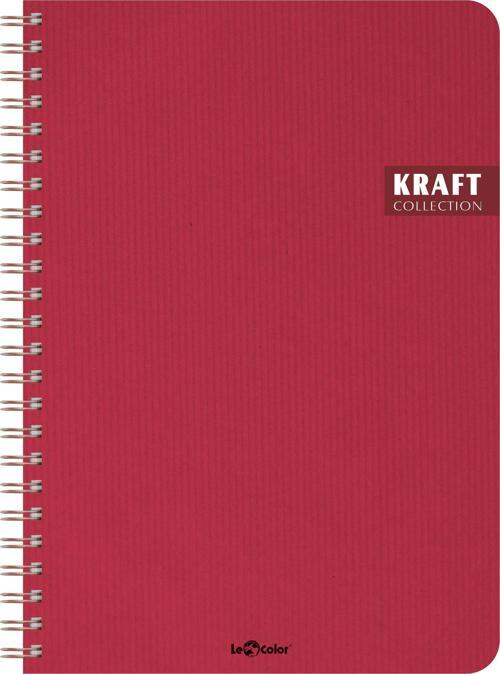 Kraft Ofis Defter Spiralli Kareli Kırmızı