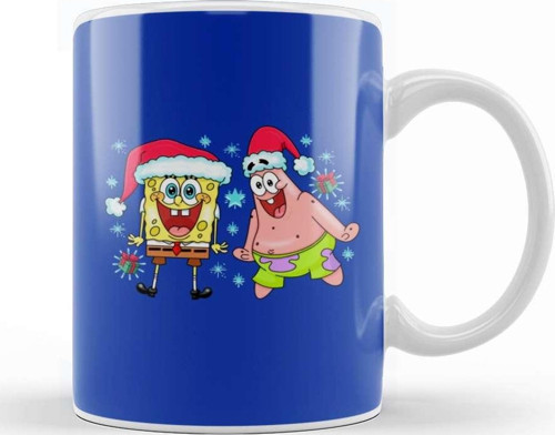 Merry Christmas Süngerbob Kupa Bardak Porselen